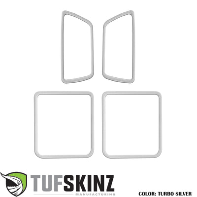 Access Cab Door Handle Surround Accent Trim Fits 2016-2021 Toyota Tacoma Access Cab *OE Color - Silver Sky Metallic