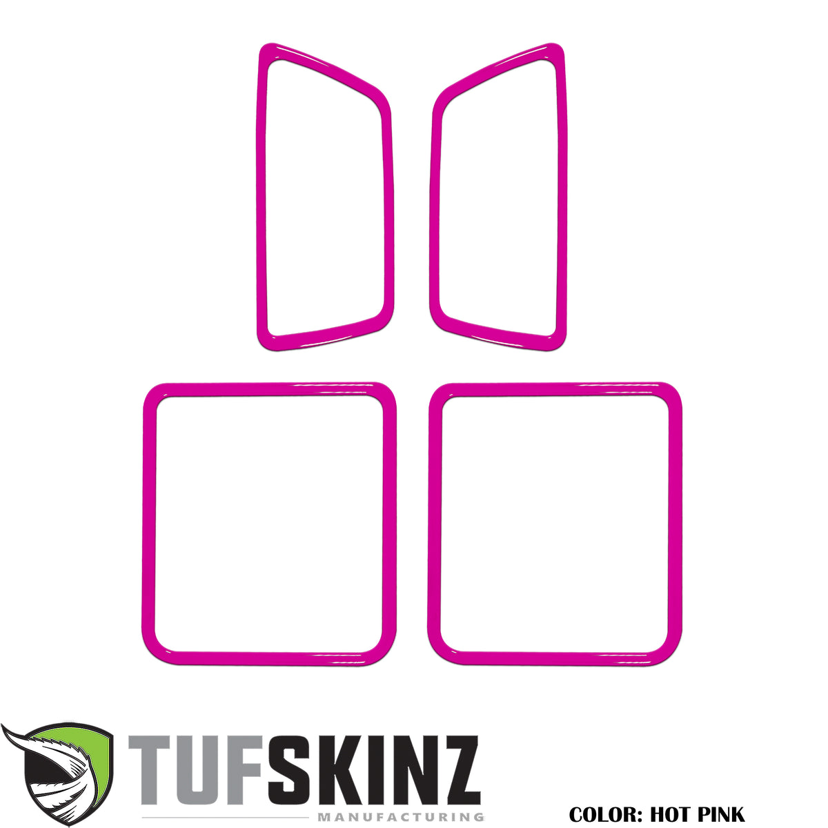 Access Cab Door Handle Surround Accent Trim Fits 2016-2021 Toyota Tacoma Access Cab Hot Pink