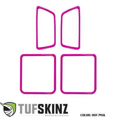 Access Cab Door Handle Surround Accent Trim Fits 2016-2021 Toyota Tacoma Access Cab Hot Pink