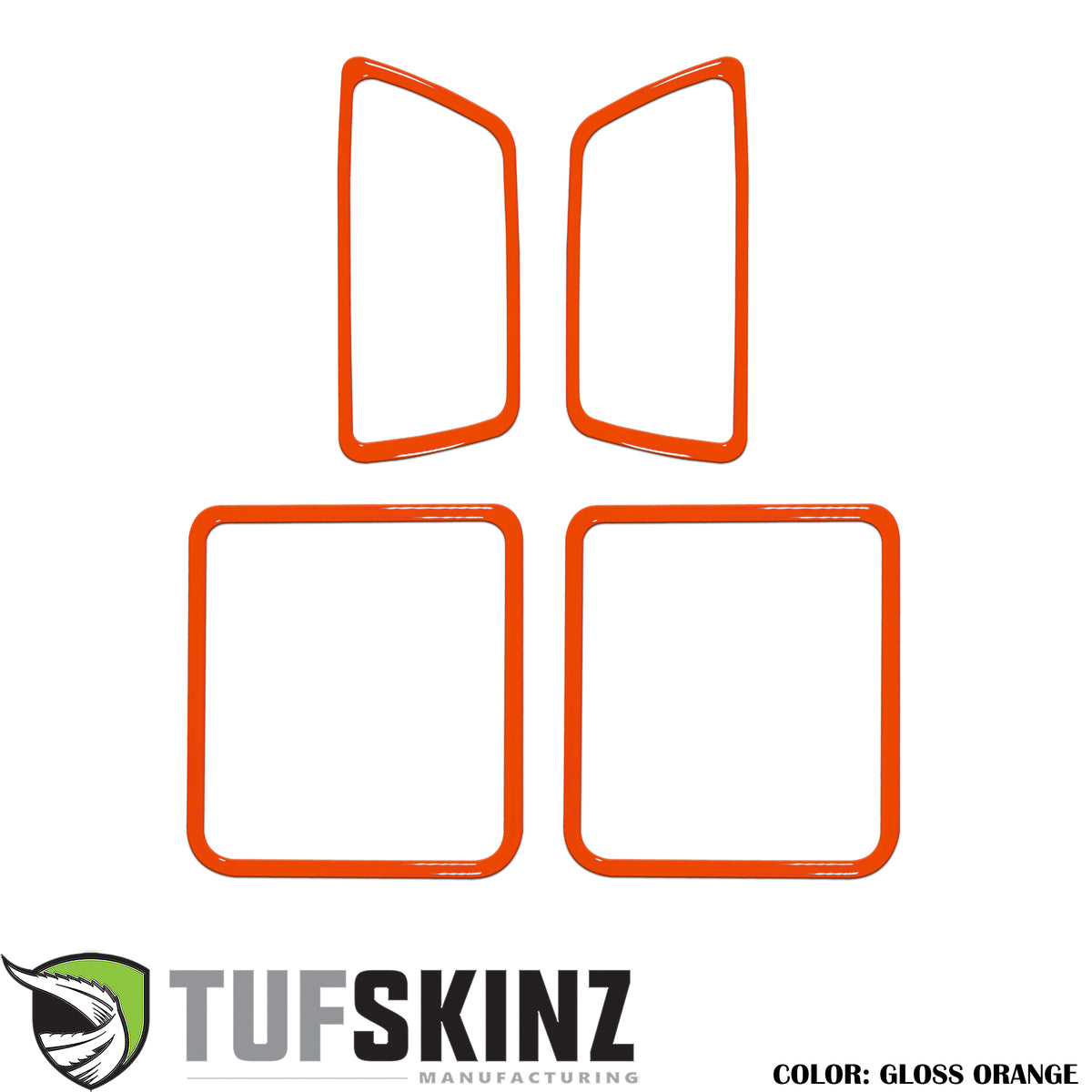 Access Cab Door Handle Surround Accent Trim Fits 2016-2021 Toyota Tacoma Access Cab Gloss Orange