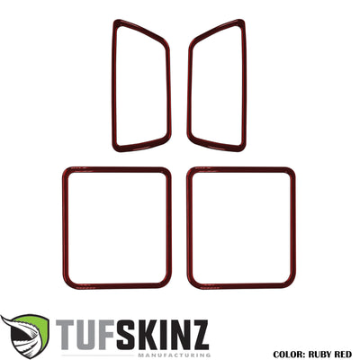 Access Cab Door Handle Surround Accent Trim Fits 2016-2021 Toyota Tacoma Access Cab Ruby Red (Similar to Barcelona Red)