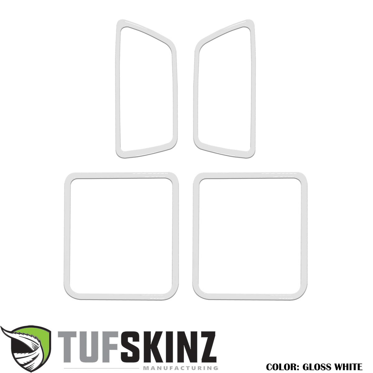 Access Cab Door Handle Surround Accent Trim Fits 2016-2021 Toyota Tacoma Access Cab Gloss White