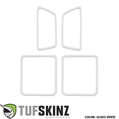 Access Cab Door Handle Surround Accent Trim Fits 2016-2021 Toyota Tacoma Access Cab Gloss White