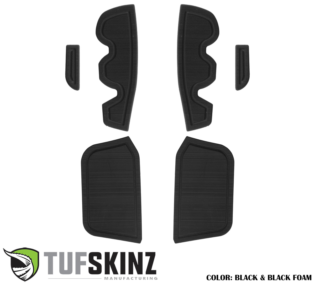 Access Cab Side Door Pocket Inserts Fits 2016-2023 Toyota Tacoma Access Cab Black/Black