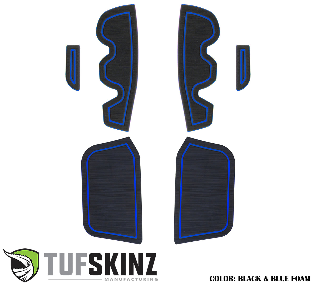 Access Cab Side Door Pocket Inserts Fits 2016-2023 Toyota Tacoma Access Cab Black/Blue