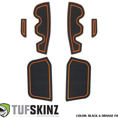 Access Cab Side Door Pocket Inserts Fits 2016-2023 Toyota Tacoma Access Cab Black/Orange