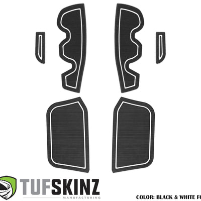 Access Cab Side Door Pocket Inserts Fits 2016-2023 Toyota Tacoma Access Cab Black/White