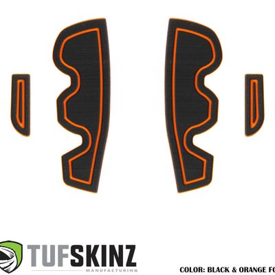 Side Door Pocket(Front Doors Only) Cup Holder inserts Fits 2016-2021 Toyota Tacoma Front Doors Only Black/Orange