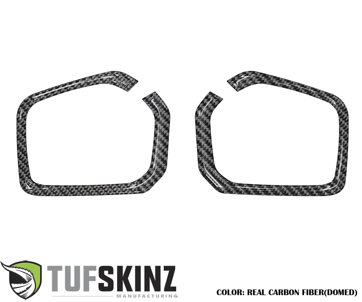 Foglight Accent Trim Fits 2016-2022 Toyota Tacoma SR, SR5, Limited Real Carbon Fiber(Domed)