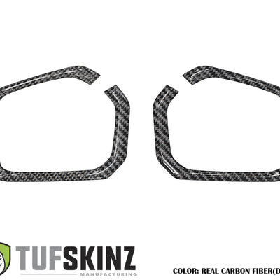 Foglight Accent Trim Fits 2016-2022 Toyota Tacoma SR, SR5, Limited Real Carbon Fiber(Domed)