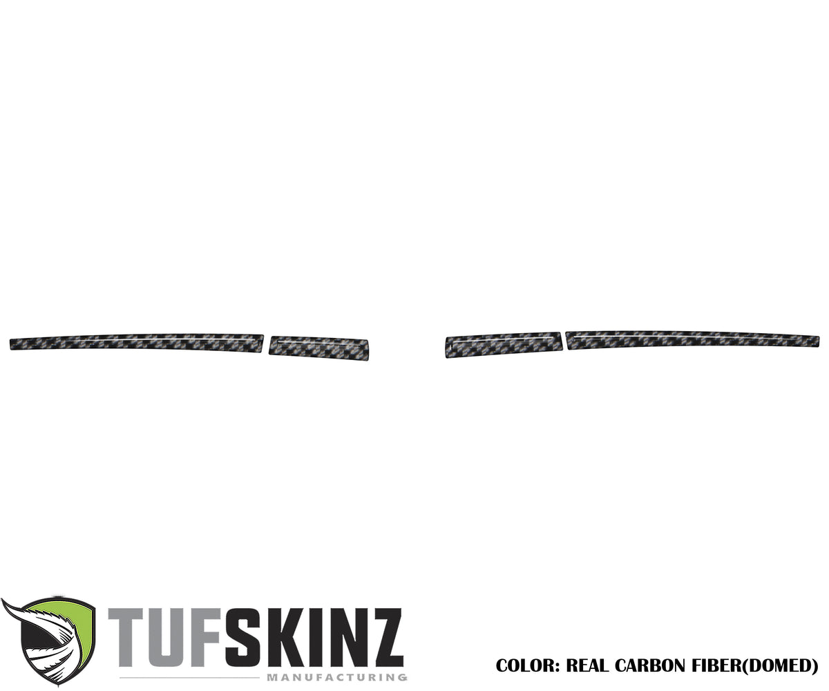 Mirror w/o Blinker Accent Trim Fits 2016-2023 Toyota Tacoma Without Blinkers Real Carbon Fiber(Domed)