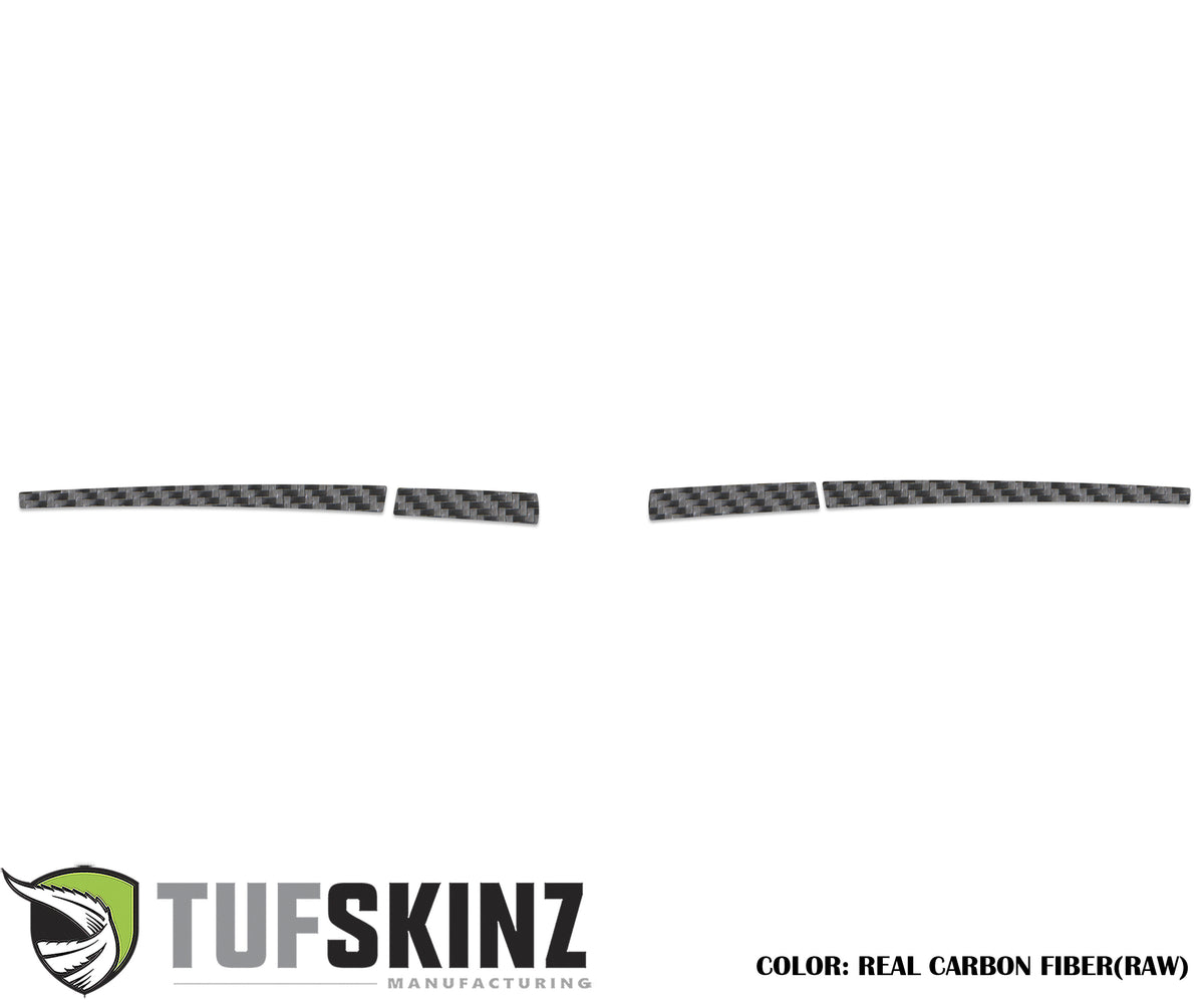 Mirror w/o Blinker Accent Trim Fits 2016-2023 Toyota Tacoma Without Blinkers Real Carbon Fiber(Raw)