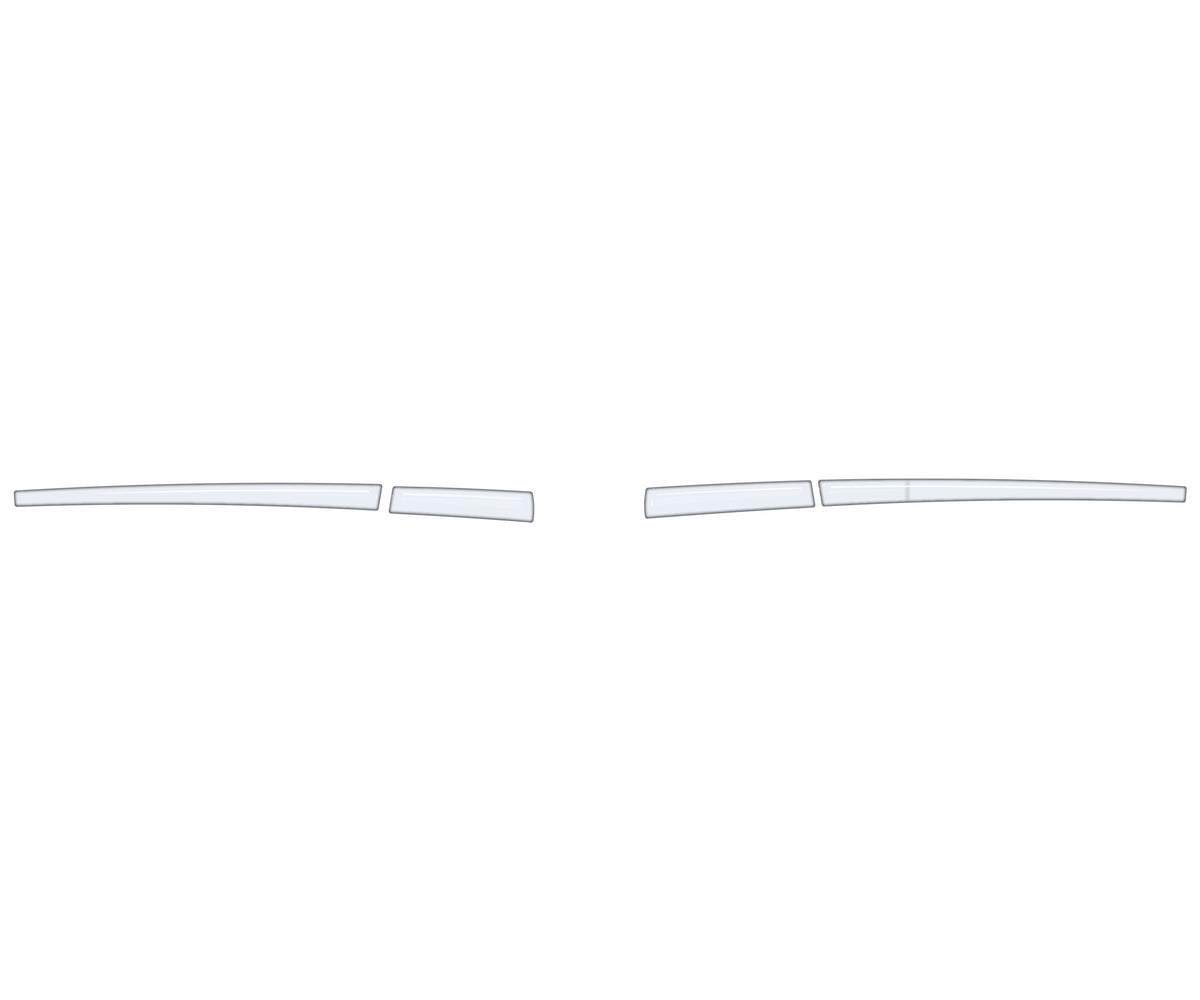 Mirror w/o Blinker Accent Trim Fits 2016-2023 Toyota Tacoma Without Blinkers Gloss White