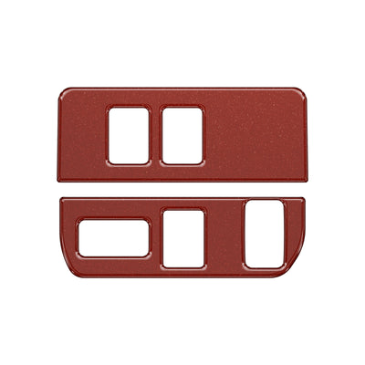 Dim Light Control Accent Trim Fits 2016-2022 Toyota Tacoma 3-Switches (V2) Ruby Red (Similar to Barcelona Red)