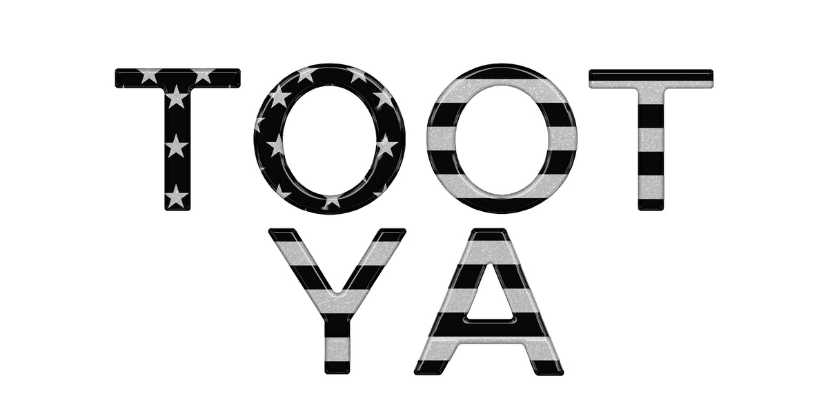 Tailgate Handle Letter Overlays Fits 2016-2023 Toyota Tacoma Black/Silver American Flag