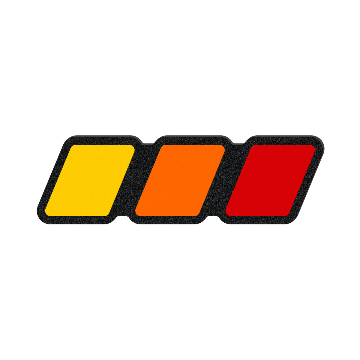 TRI-Color Standard Badge Overlays Fits - Toyota Textured (Standard Badge) Black w/ TRI-Color