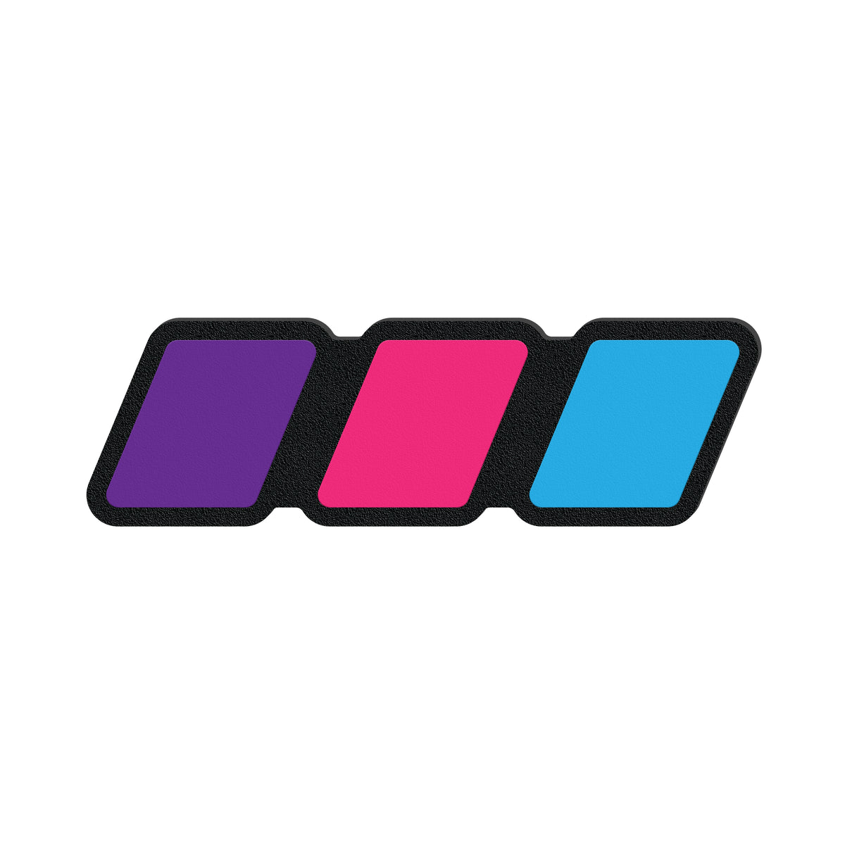TRI-Color Standard Badge Overlays Fits - Toyota Textured (Standard Badge) Black w/ Lady TRI-Color