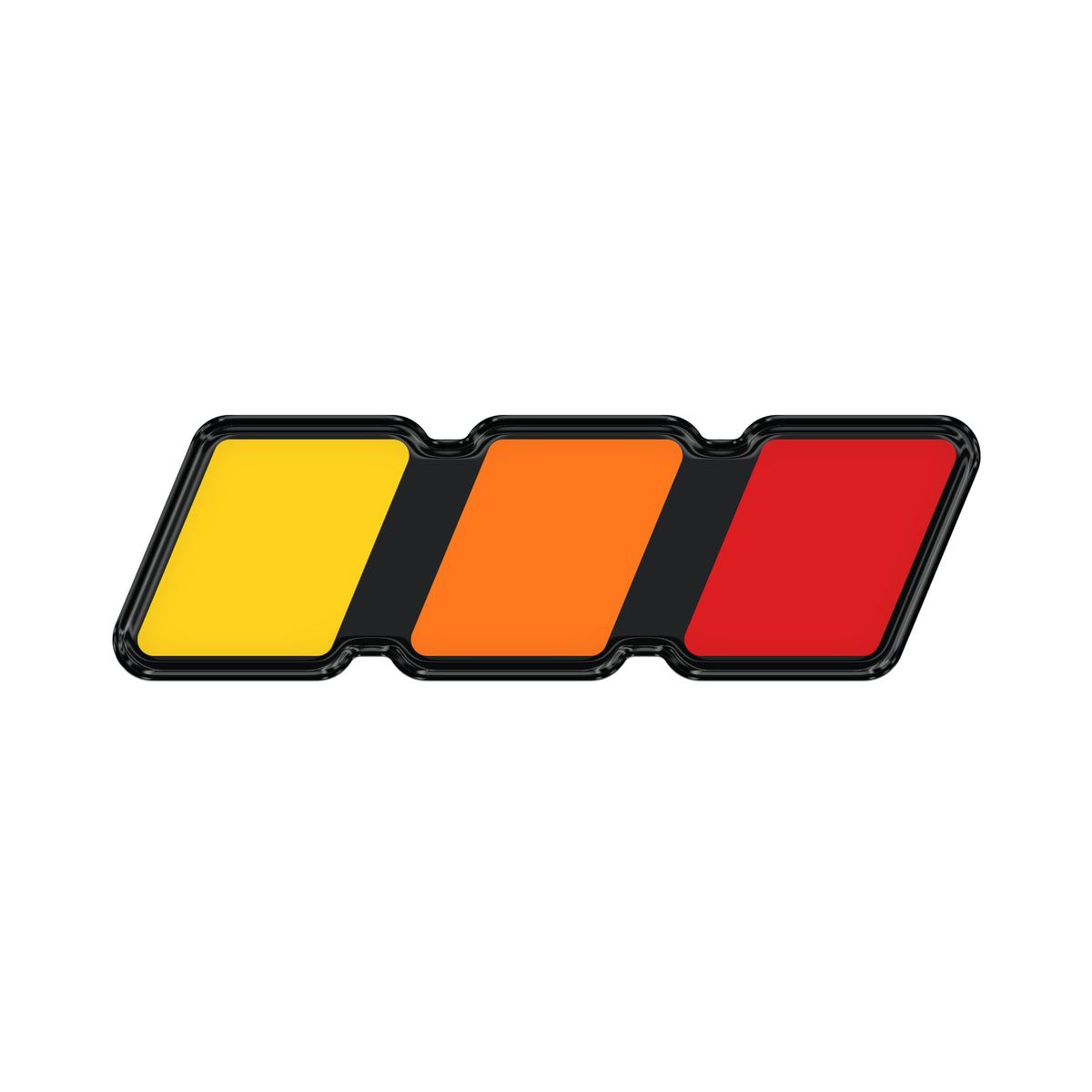 TRI-Color Standard Badge Overlays Fits - Toyota Domed (Standard Badge) TRI-Color w/ Gloss Black