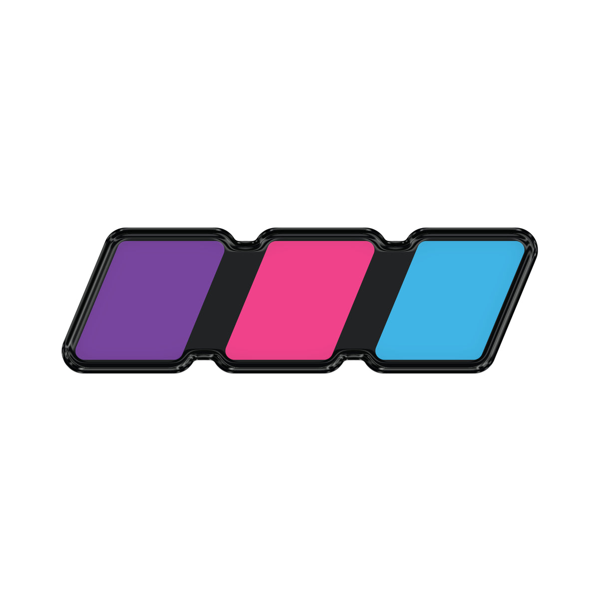 TRI-Color Standard Badge Overlays Fits - Toyota Domed (Standard Badge) Lady TRI-Color w/ Gloss Black