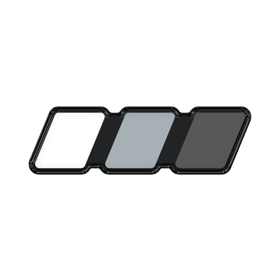 TRI-Color Standard Badge Overlays Fits - Toyota Domed (Standard Badge) Grayscale TRI-Color w/ Gloss Black