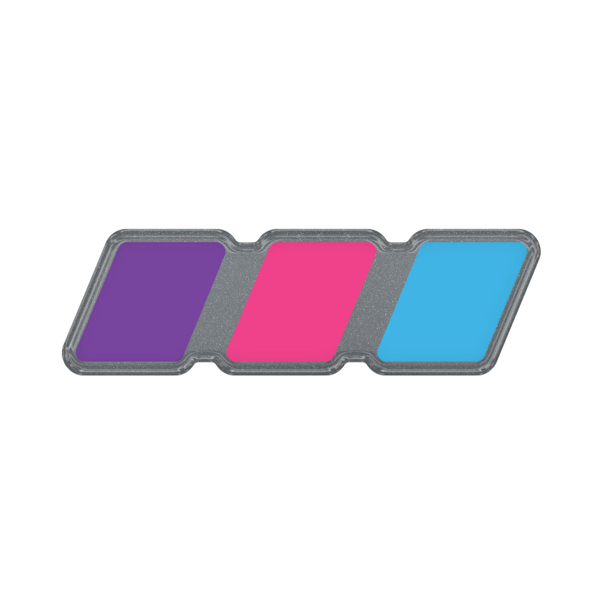 TRI-Color Standard Badge Overlays Fits - Toyota Domed (Standard Badge) Lady TRI-Color w/ *OE Color - Magnetic Gray Metallic
