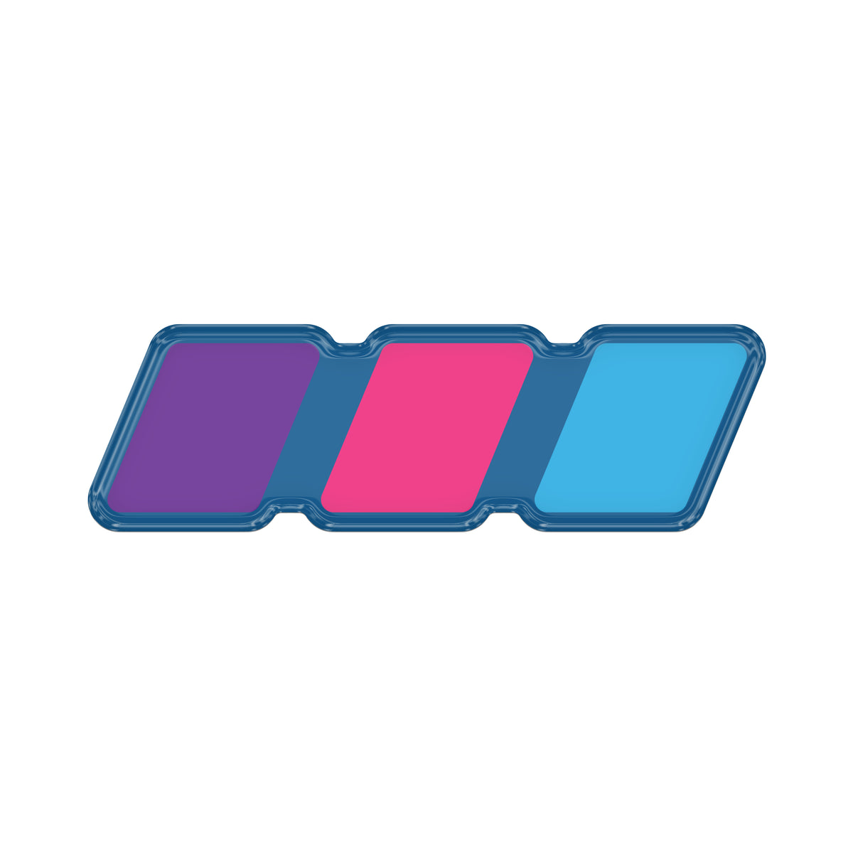 TRI-Color Standard Badge Overlays Fits - Toyota Domed (Standard Badge) Lady TRI-Color w/ *OE Color - Cavalry Blue