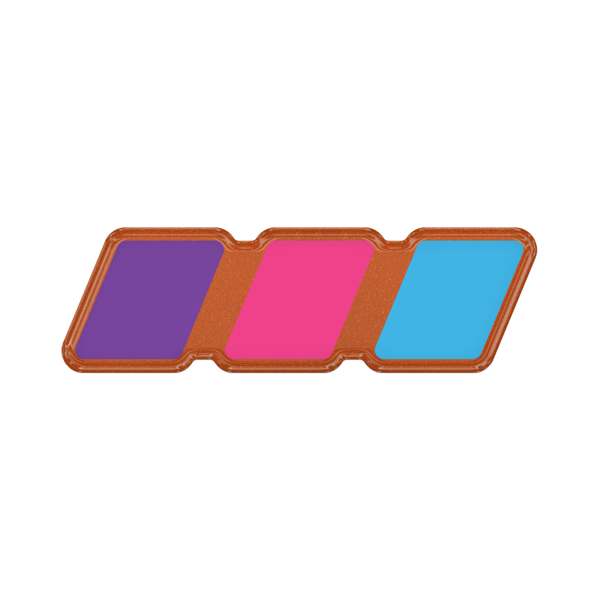 TRI-Color Standard Badge Overlays Fits - Toyota Domed (Standard Badge) Lady TRI-Color w/ Inferno (Similar to EXTERIOR Inferno Orange)
