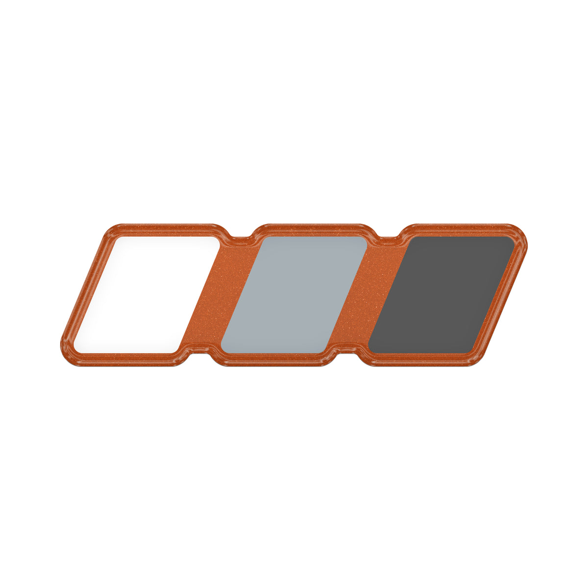 TRI-Color Standard Badge Overlays Fits - Toyota Domed (Standard Badge) Grayscale TRI-Color w/ Inferno (Similar to EXTERIOR Inferno Orange)