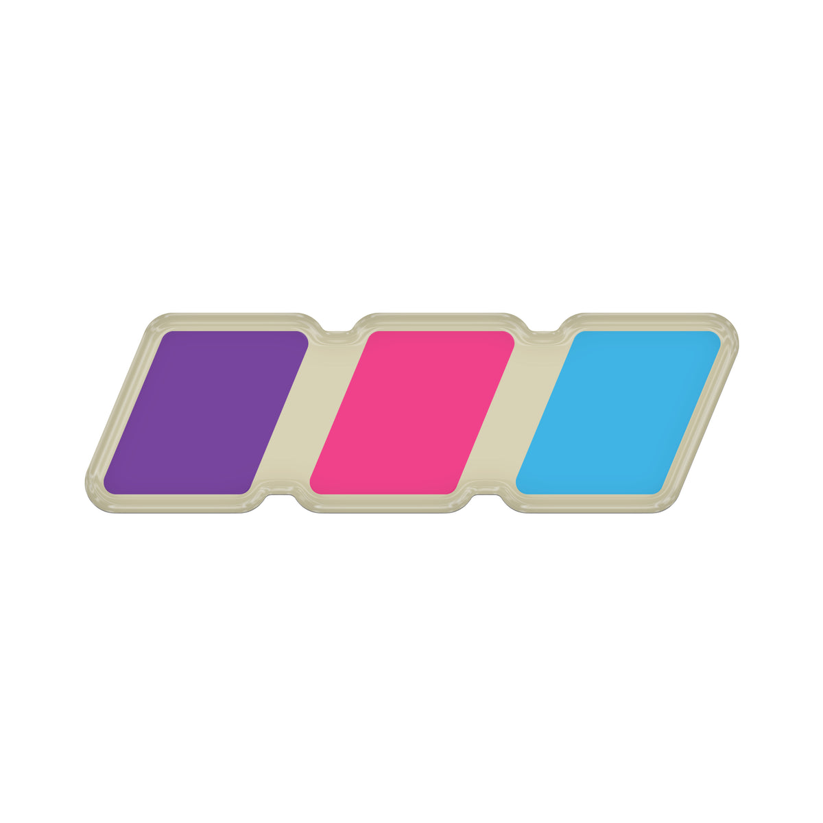 TRI-Color Standard Badge Overlays Fits - Toyota Domed (Standard Badge) Lady TRI-Color w/ *OE Color - Quicksand Tan