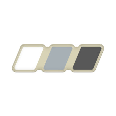 TRI-Color Standard Badge Overlays Fits - Toyota Domed (Standard Badge) Grayscale TRI-Color w/ *OE Color - Quicksand Tan