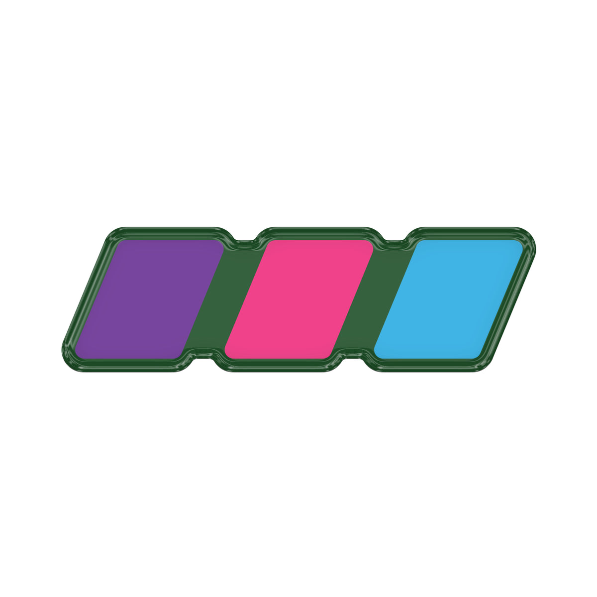 TRI-Color Standard Badge Overlays Fits - Toyota Domed (Standard Badge) Lady TRI-Color w/ *OE Color - Army Green