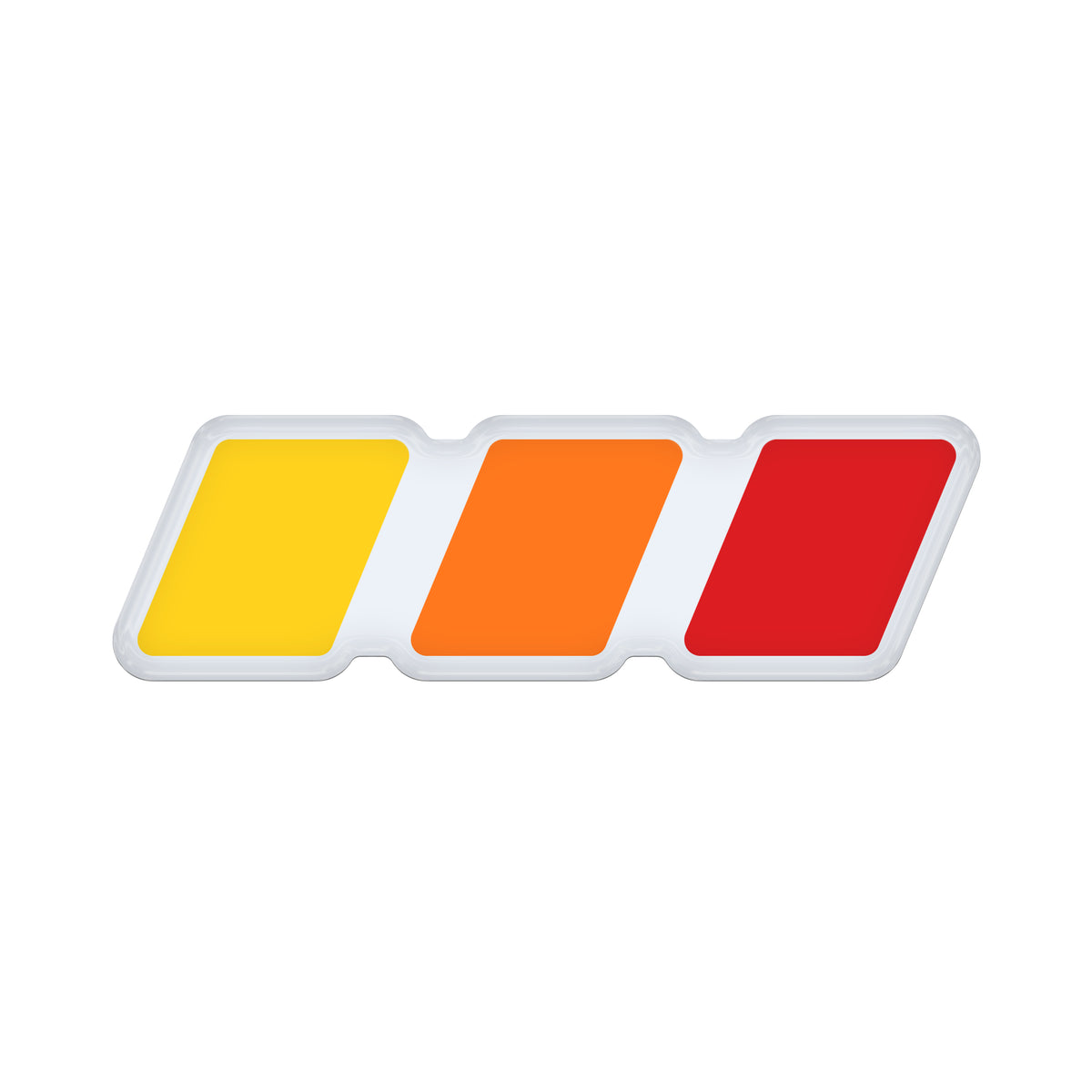 TRI-Color Standard Badge Overlays Fits - Toyota Domed (Standard Badge) TRI-Color w/ Gloss White