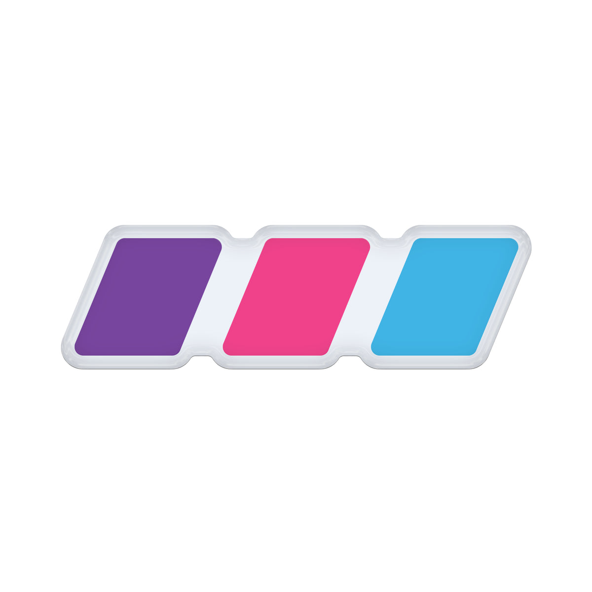 TRI-Color Standard Badge Overlays Fits - Toyota Domed (Standard Badge) Lady TRI-Color w/ Gloss White