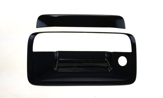 2014-2019 Chevrolet Colorado 2PC Gloss Black Tailgate Handle Cover Chrome Delete Kit