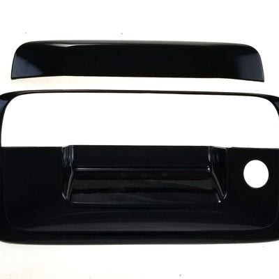 2014-2019 Chevrolet Colorado 2PC Gloss Black Tailgate Handle Cover Chrome Delete Kit