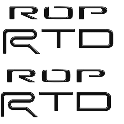 "TRD PRO" Bed Side(PAIR) Letter Inserts Fits 2015-2021 Toyota Tundra Gloss Black