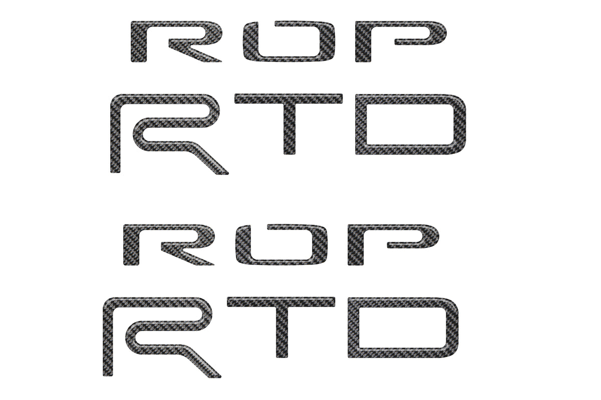 "TRD PRO" Bed Side(PAIR) Letter Inserts Fits 2015-2021 Toyota Tundra Real Carbon Fiber(Domed)