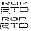 "TRD PRO" Bed Side(PAIR) Letter Inserts Fits 2015-2021 Toyota Tundra Black/Silver American Flag