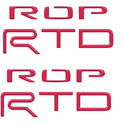 "TRD PRO" Bed Side(PAIR) Letter Inserts Fits 2015-2021 Toyota Tundra *OE Color - Gloss TRD Red