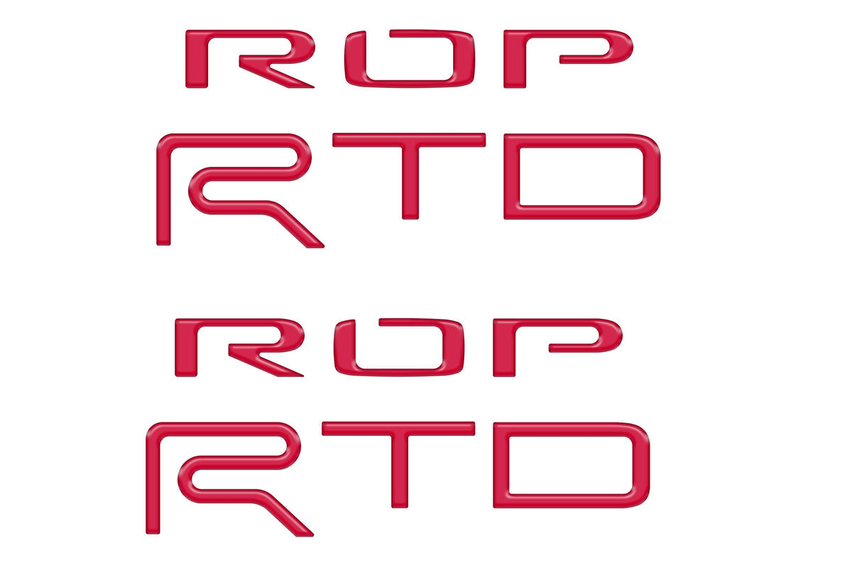 "TRD PRO" Bed Side(PAIR) Letter Inserts Fits 2015-2021 Toyota Tundra *OE Color - Matte TRD Red