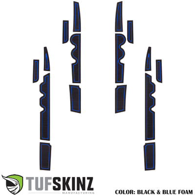 Crew Max Front and Rear Side Door Foam Inserts Fits 2007-2020 Toyota Tundra 4 Door *Crew Max ONLY Black/Blue