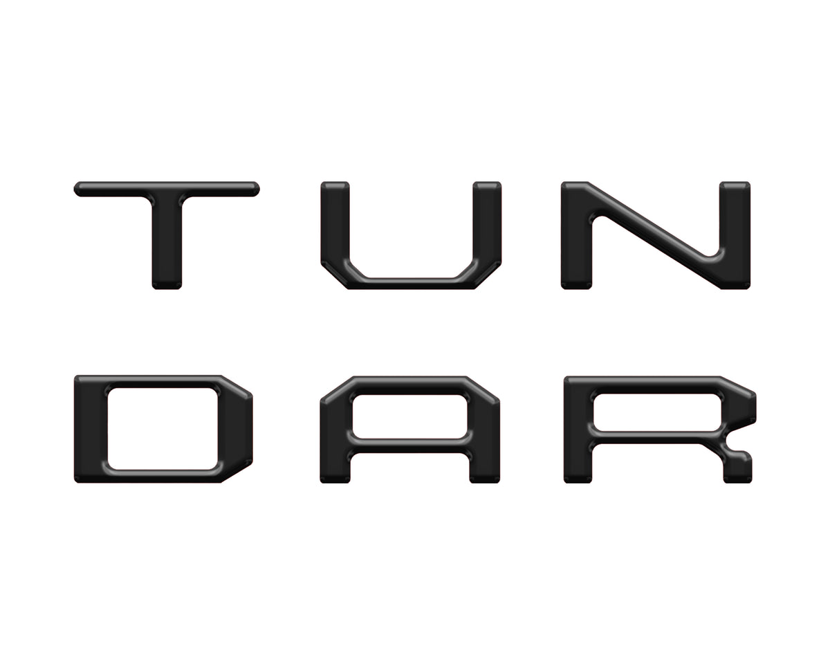 Dual Climate Control Radio "TUNDRA" Letter Inserts Fits 2014-2021 Toyota Tundra Dual Climate Matte Black