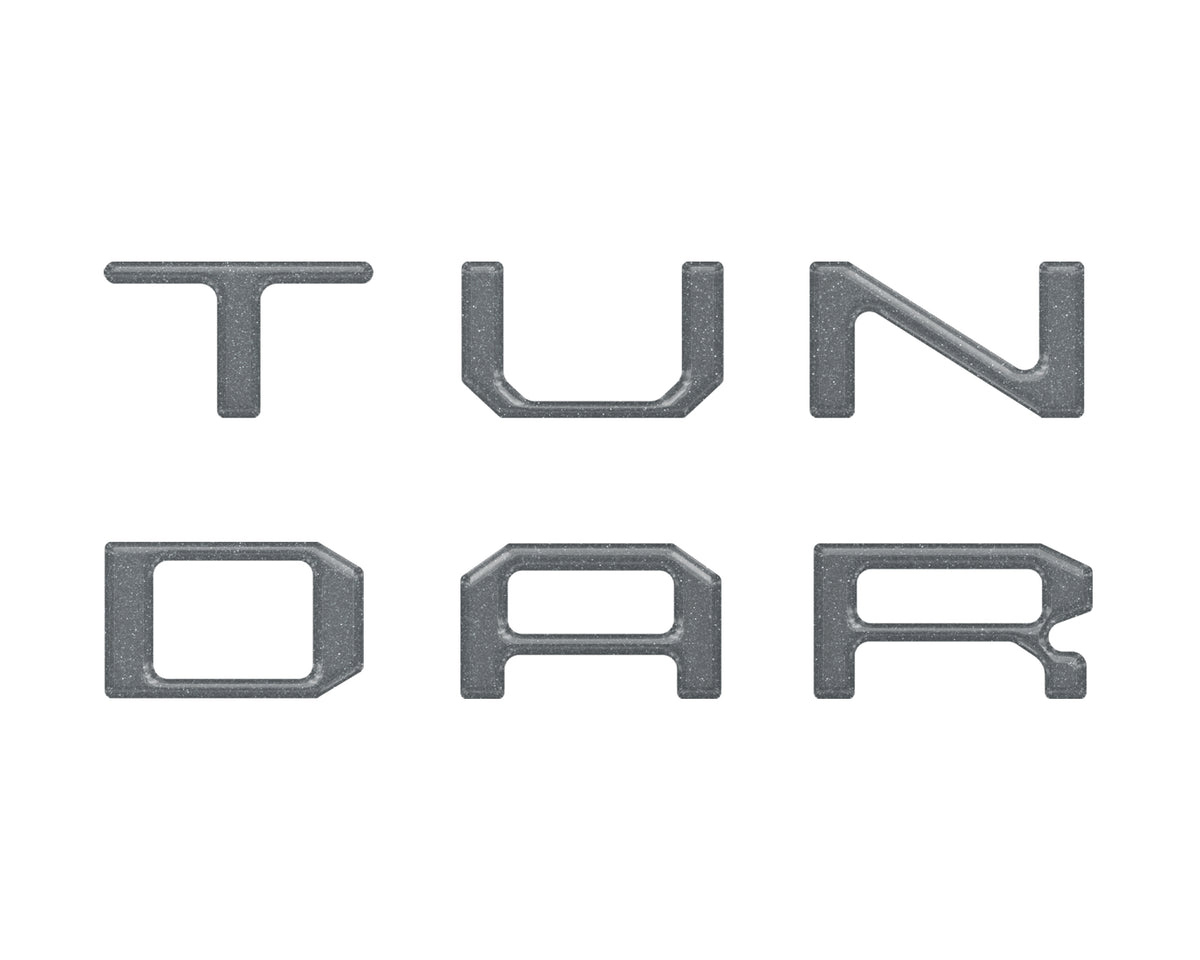 Dual Climate Control Radio "TUNDRA" Letter Inserts Fits 2014-2021 Toyota Tundra Dual Climate *OE Color - Magnetic Gray Metallic
