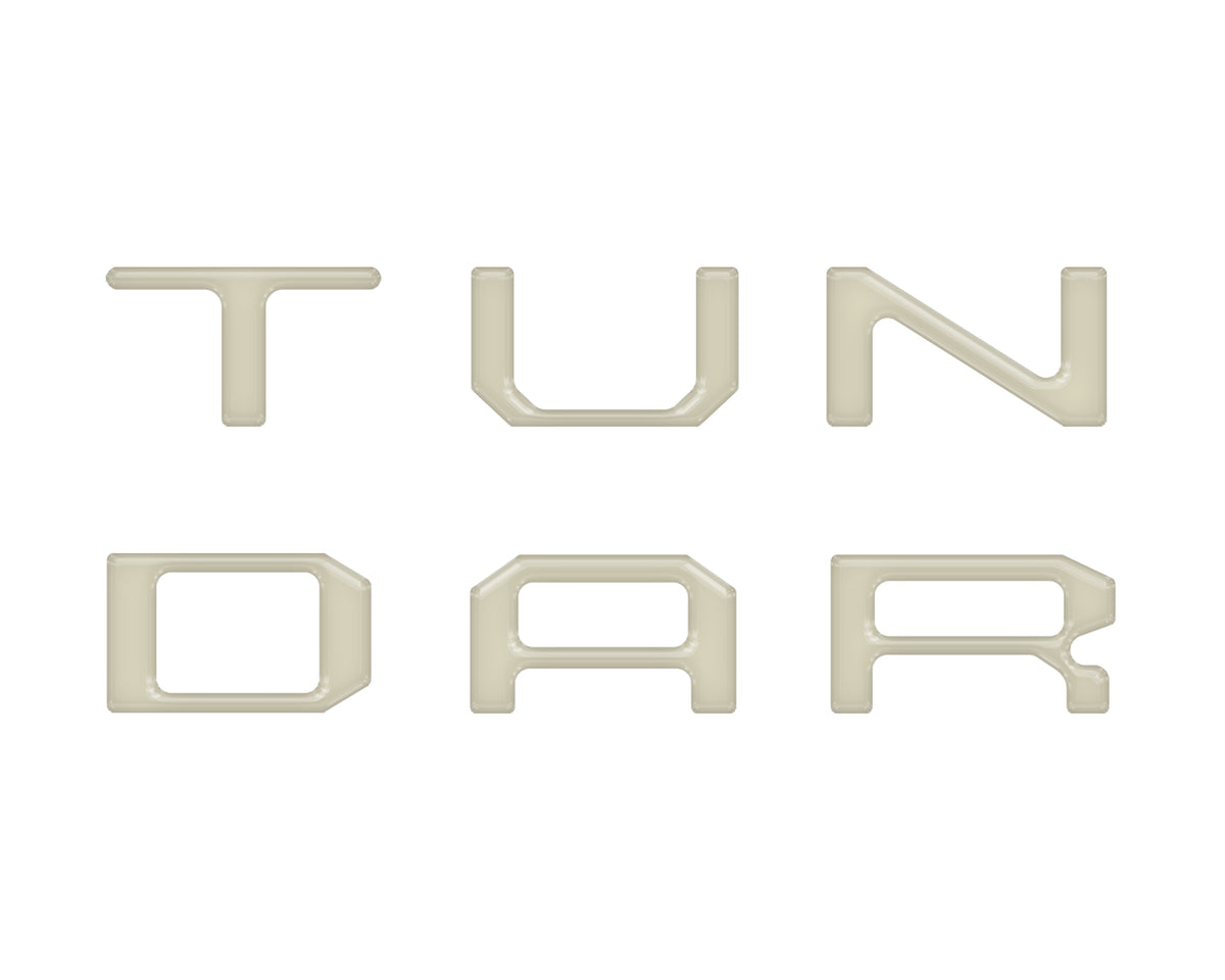 Dual Climate Control Radio "TUNDRA" Letter Inserts Fits 2014-2021 Toyota Tundra Dual Climate *OE Color - Quicksand Tan