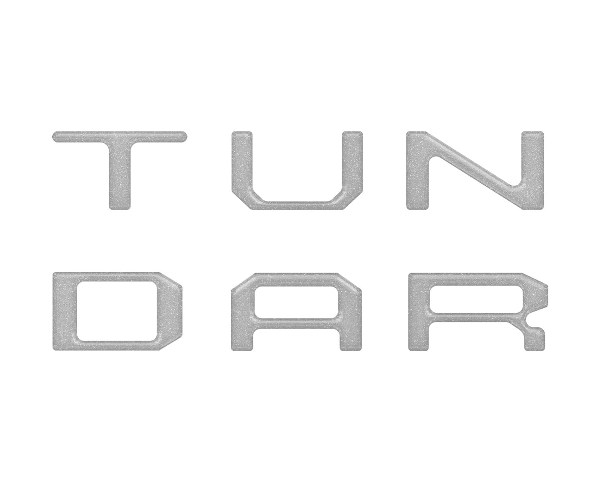 Dual Climate Control Radio "TUNDRA" Letter Inserts Fits 2014-2021 Toyota Tundra Dual Climate *OE Color - Silver Sky Metallic