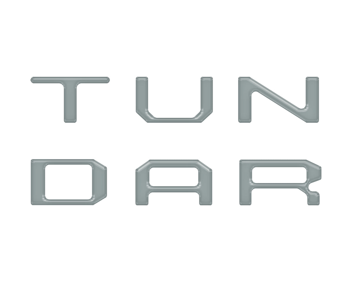Dual Climate Control Radio "TUNDRA" Letter Inserts Fits 2014-2021 Toyota Tundra Dual Climate *OE Color - Lunar Rock