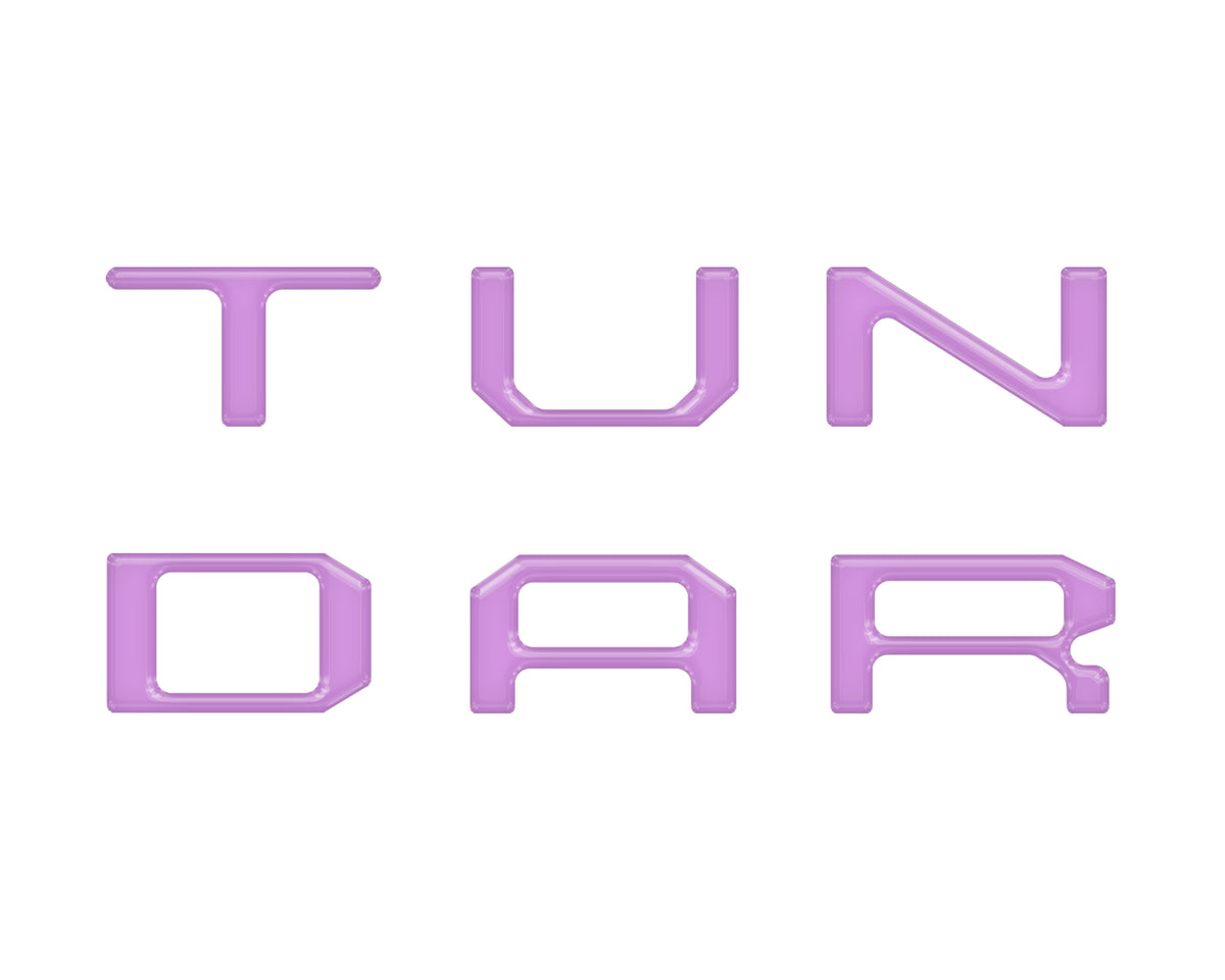 Dual Climate Control Radio "TUNDRA" Letter Inserts Fits 2014-2021 Toyota Tundra Dual Climate Lavender Purple