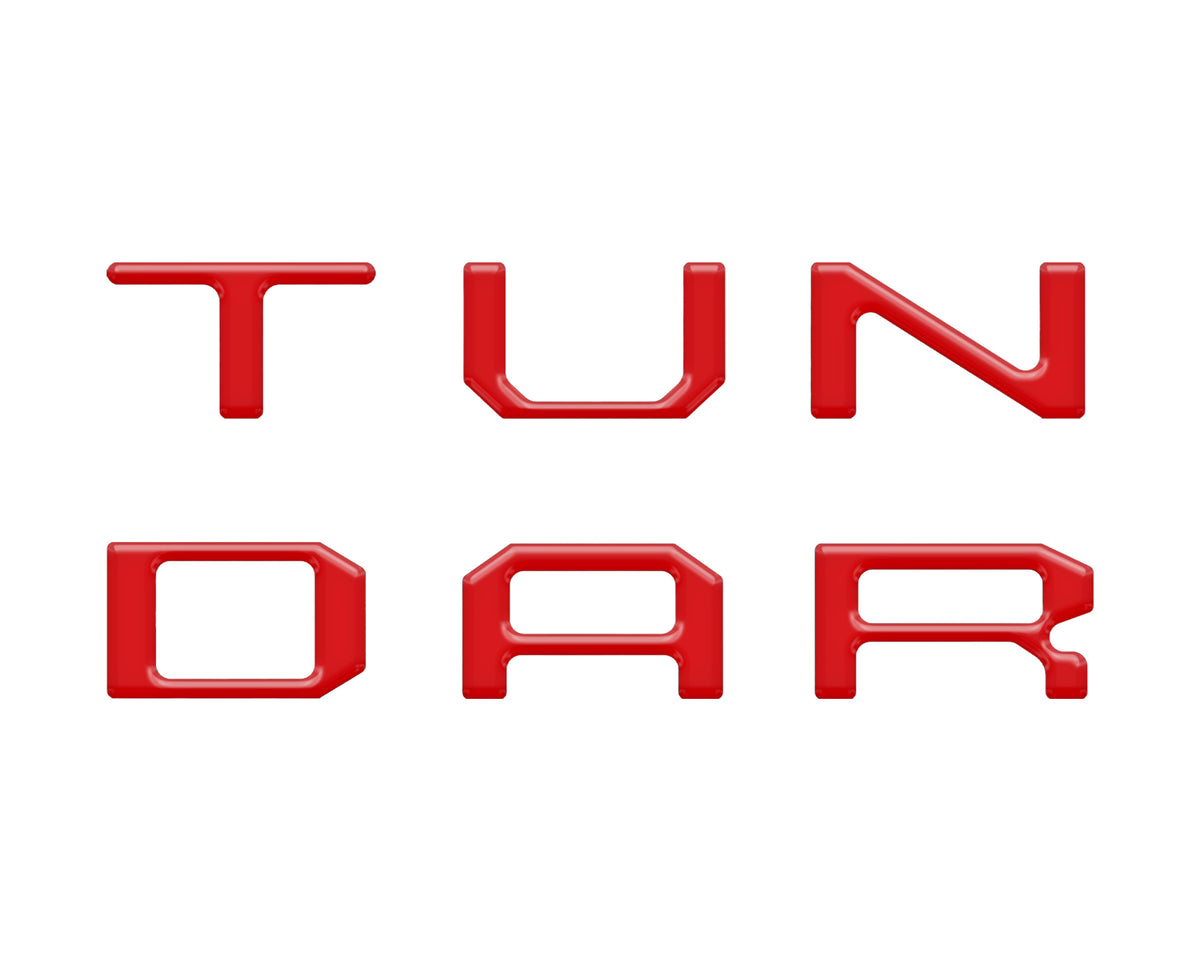 Dual Climate Control Radio "TUNDRA" Letter Inserts Fits 2014-2021 Toyota Tundra Dual Climate Matte TRD Red