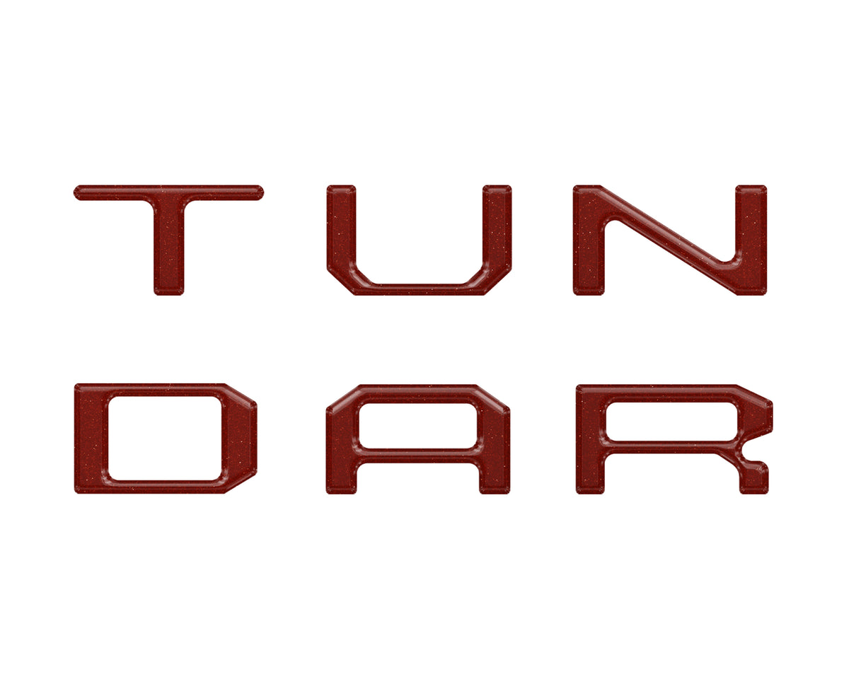 Dual Climate Control Radio "TUNDRA" Letter Inserts Fits 2014-2021 Toyota Tundra Dual Climate Ruby Red (Similar to Barcelona Red)