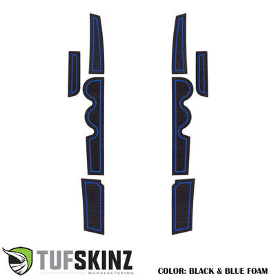 Front Door Side Foam (D-Cab + CrewMax) Inserts Fits 2007-2021 Toyota Tundra Front Doors Only Black/Blue